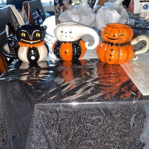 Johanna Parker Halloween Mugs Ghost, Pumpkin, Black Cat